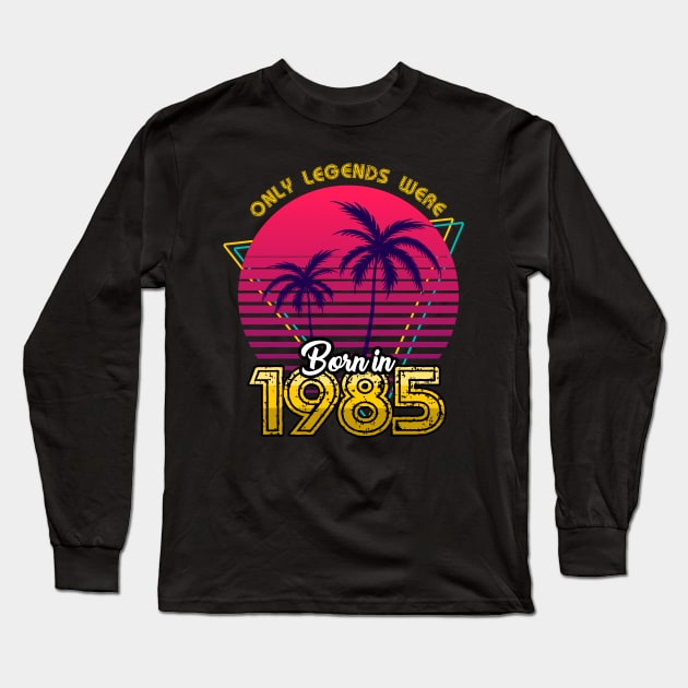 Born in 1985 T-Shirt Long Sleeve T-Shirt by MarCreative